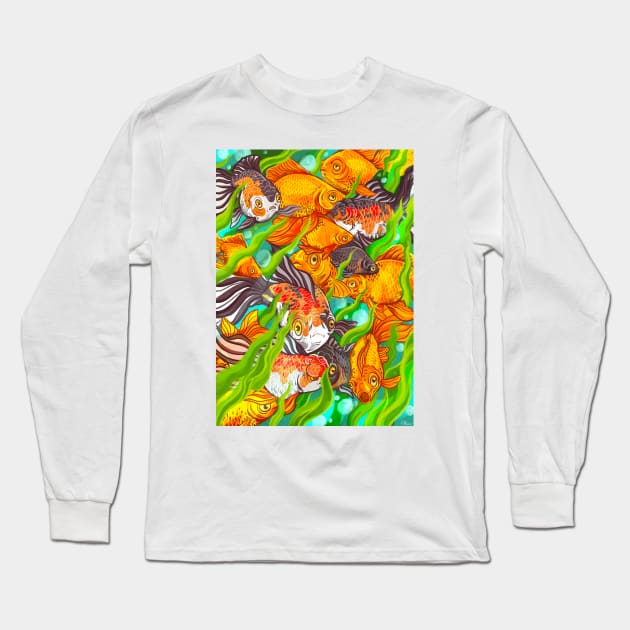 Goldfish Long Sleeve T-Shirt by Cari.boou